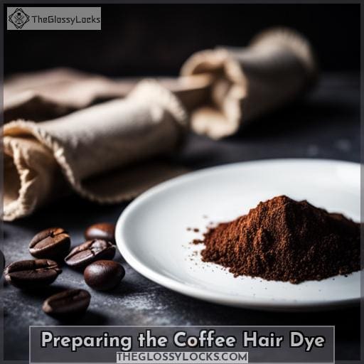 Preparing the Coffee Hair Dye