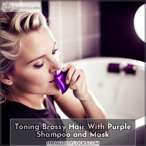 Toning Brassy Hair With Purple Shampoo and Mask