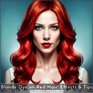 blonde dye on red hair