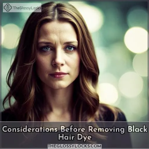 Considerations Before Removing Black Hair Dye