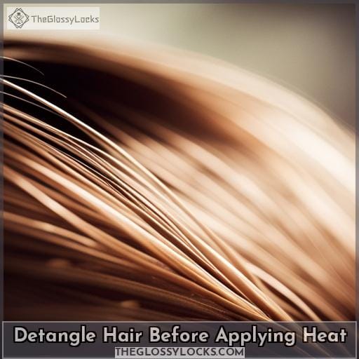 Detangle Hair Before Applying Heat