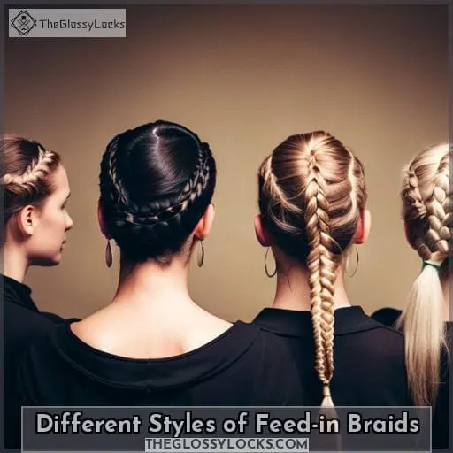 Different Styles of Feed-in Braids