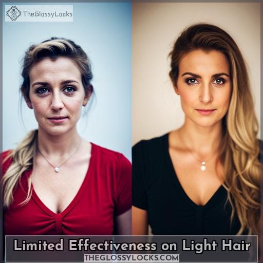 Limited Effectiveness on Light Hair