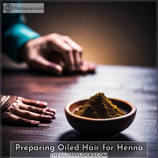 Preparing Oiled Hair for Henna