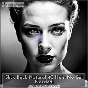 slick back natural 4c hair without gel