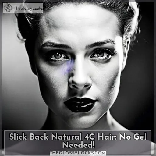 slick back natural 4c hair without gel