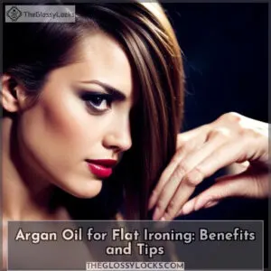 use argan oil before flat iron
