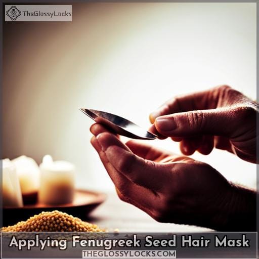 Applying Fenugreek Seed Hair Mask