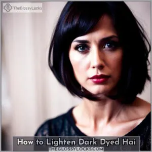 how to lighten dyed hair that is too dark