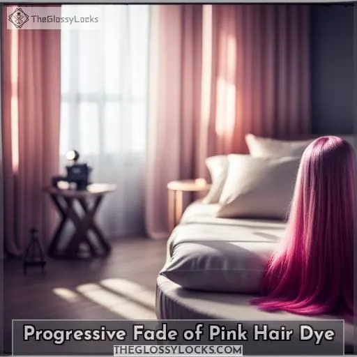 Progressive Fade of Pink Hair Dye