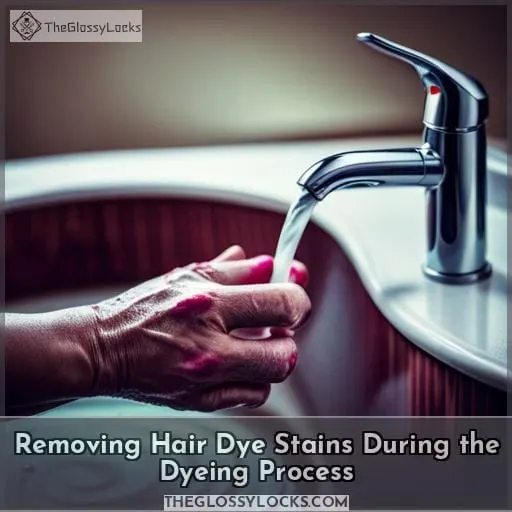 Removing Hair Dye Stains During the Dyeing Process
