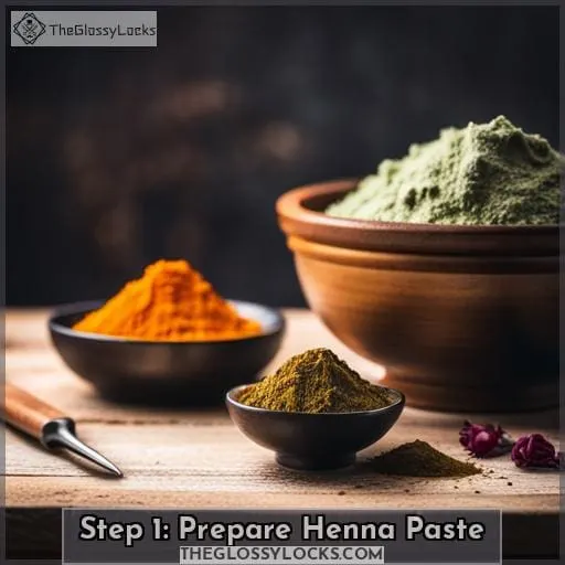 Step 1: Prepare Henna Paste