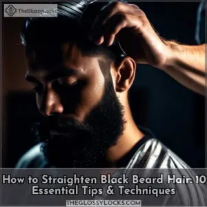 how to straighten black beard hair