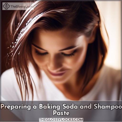 Preparing a Baking Soda and Shampoo Paste