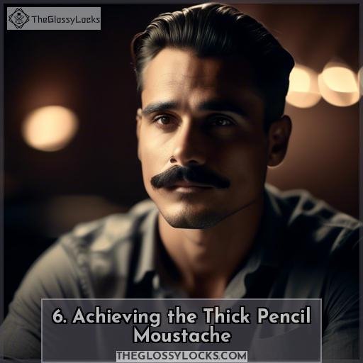 6. Achieving the Thick Pencil Moustache