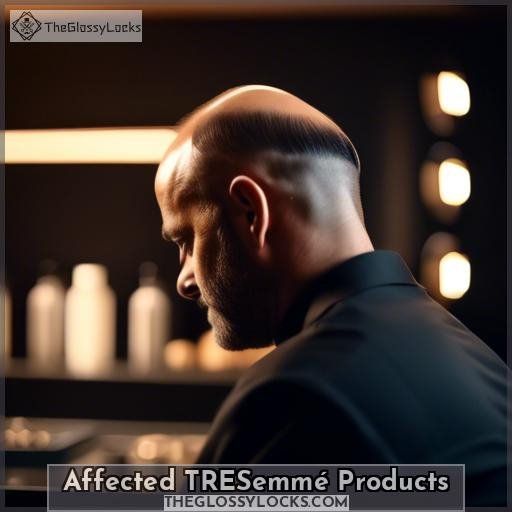 Affected TRESemmé Products