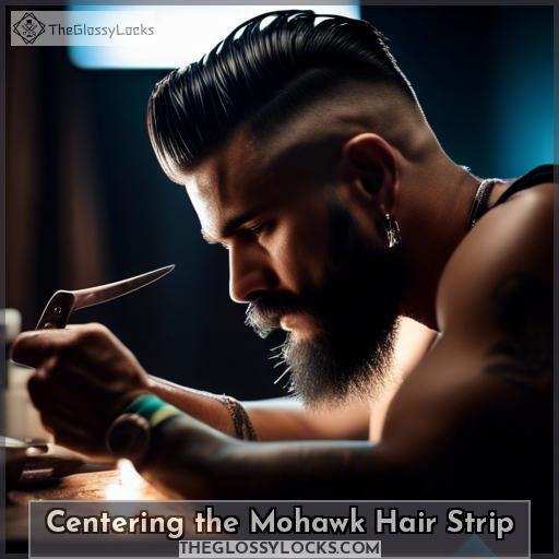 Centering the Mohawk Hair Strip