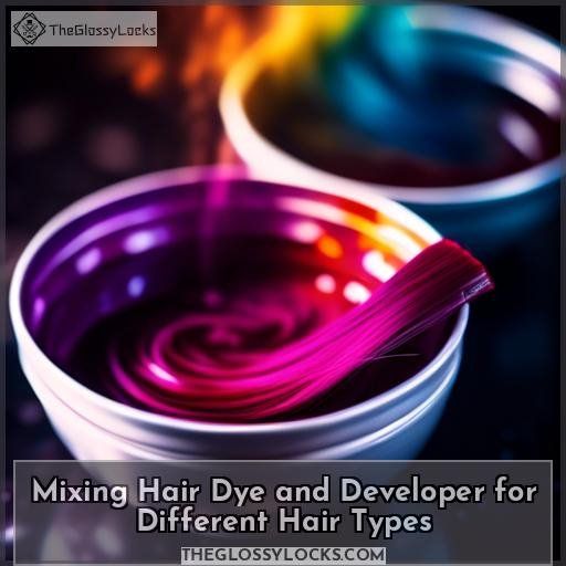 Mixing Hair Dye and Developer for Different Hair Types