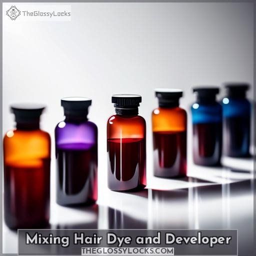 Mixing Hair Dye and Developer