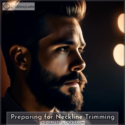 Preparing for Neckline Trimming