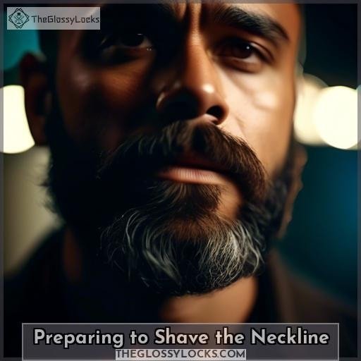 Preparing to Shave the Neckline