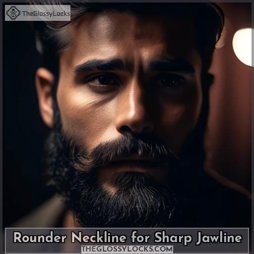 Rounder Neckline for Sharp Jawline