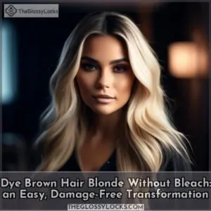 dye brown hair blonde without using bleach