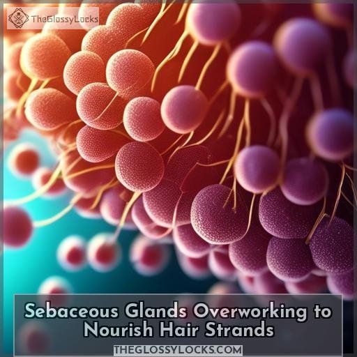 Sebaceous Glands Overworking to Nourish Hair Strands