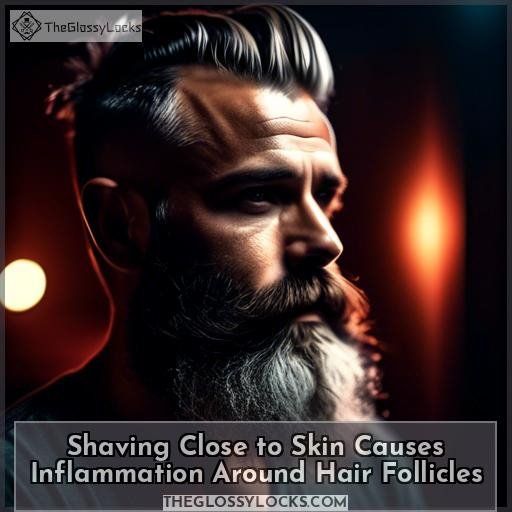 Shaving Close to Skin Causes Inflammation Around Hair Follicles
