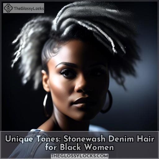 Unique Tones: Stonewash Denim Hair for Black Women