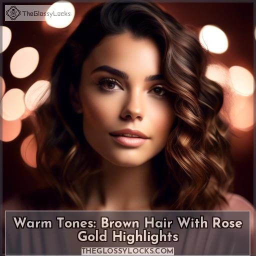 Warm Tones: Brown Hair With Rose Gold Highlights
