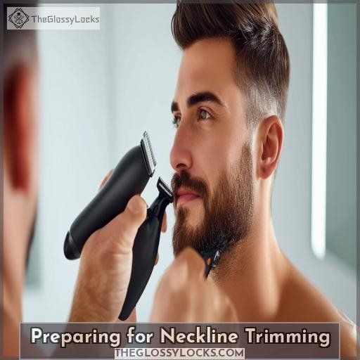 Preparing for Neckline Trimming