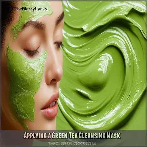 Applying a Green Tea Cleansing Mask