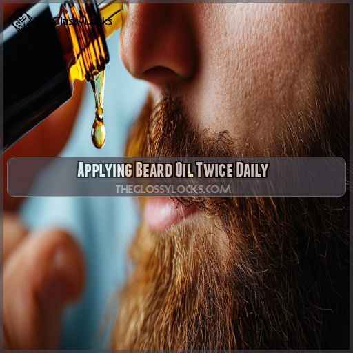 Applying Beard Oil Twice Daily