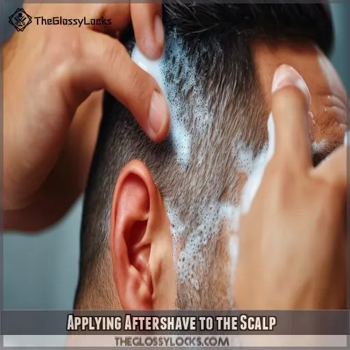 Applying Aftershave to the Scalp