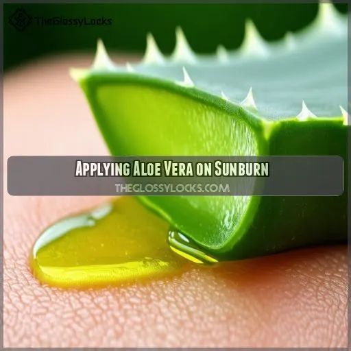 Applying Aloe Vera on Sunburn