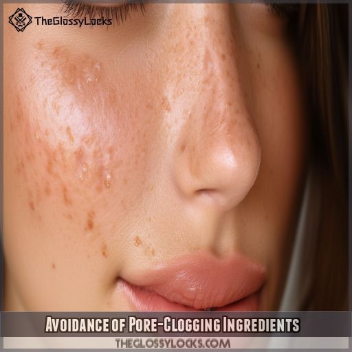 Avoidance of Pore-Clogging Ingredients