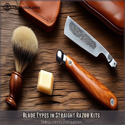 Blade Types in Straight Razor Kits