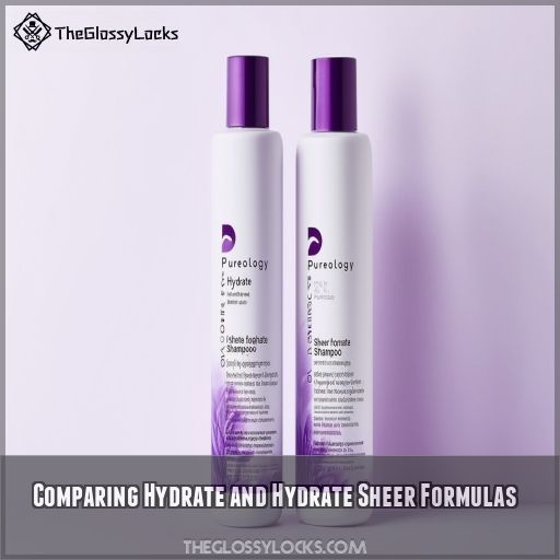 Comparing Hydrate and Hydrate Sheer Formulas