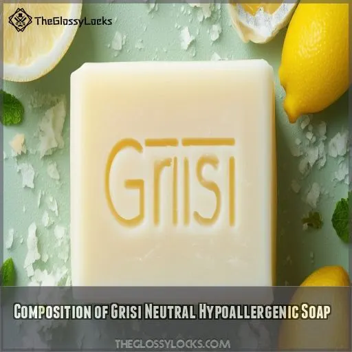 Composition of Grisi Neutral Hypoallergenic Soap