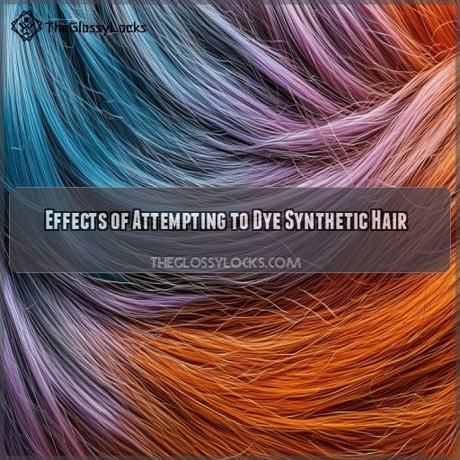 Effects of Attempting to Dye Synthetic Hair