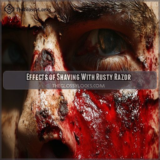 Effects of Shaving With Rusty Razor