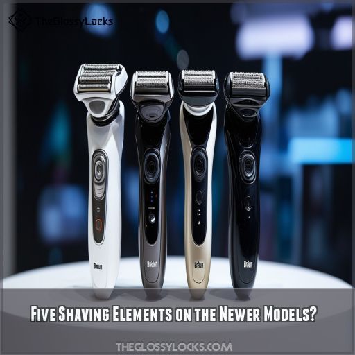 Five Shaving Elements on the Newer Models
