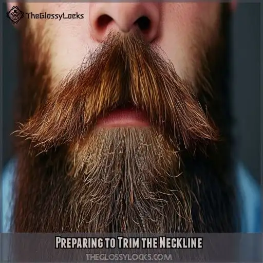 Preparing to Trim the Neckline
