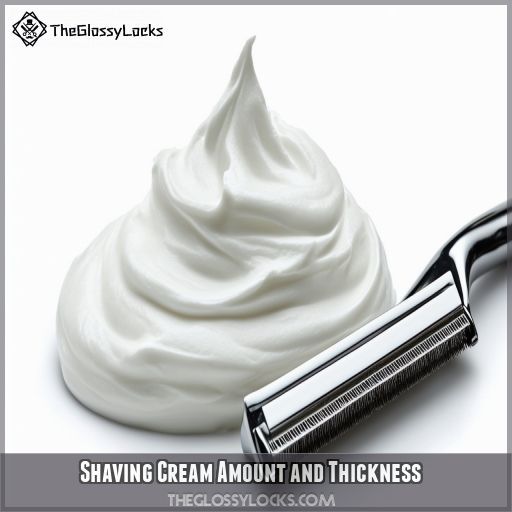 Shaving Cream Amount and Thickness