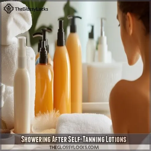 Showering After Self-Tanning Lotions