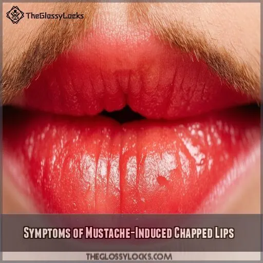 Symptoms of Mustache-Induced Chapped Lips