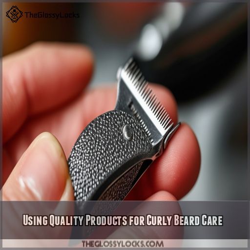 Using Quality Products for Curly Beard Care