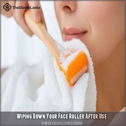 Wiping Down Your Face Roller After Use