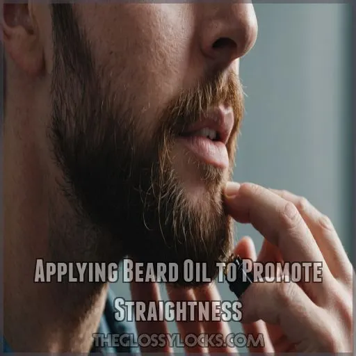 Applying Beard Oil to Promote Straightness